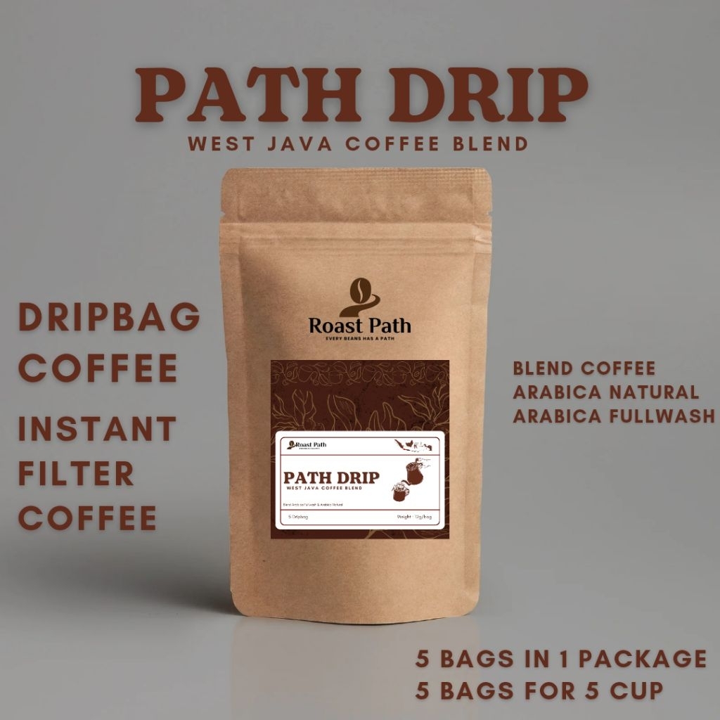

Path Drip ISI 5 || DripBag Coffee ISI 5 West Java Arabica Coffee Blend || Kopi Instan Arabika