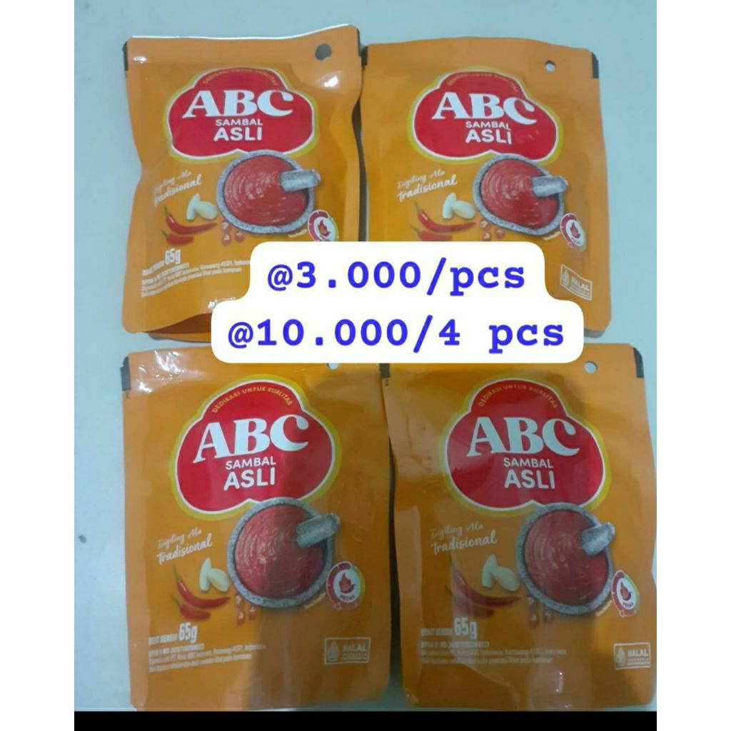 

ABC Sambal Asli 65 g @10.000/4 pcs
