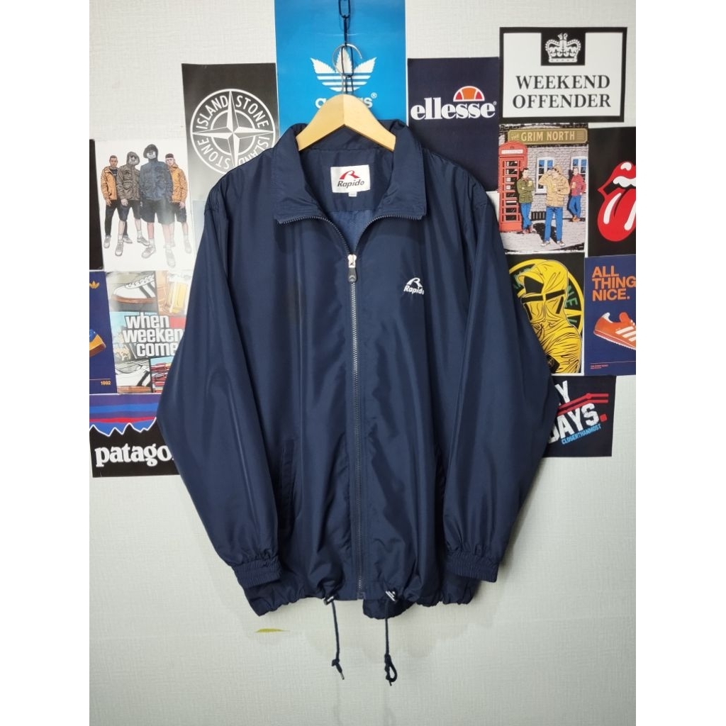 Jaket Windbreaker Vintage Boxy Untuk Pria Dan Wanita