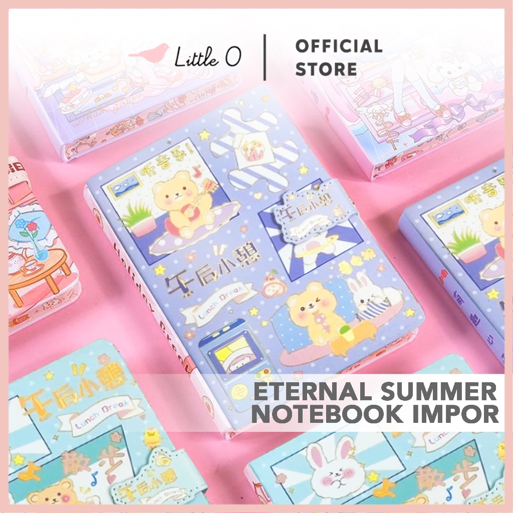 

LITTLE O Eternal Summer Journal Agenda Impor Notebook Lucu Buku Notebook Buku Diary Buku Catatan Agenda Murah Agenda Lucu