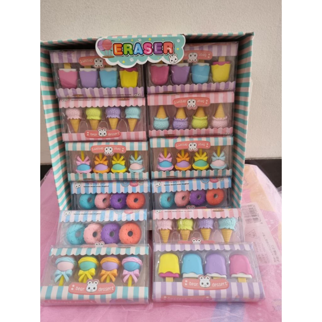 

Penghapus set motif lucu isi 4