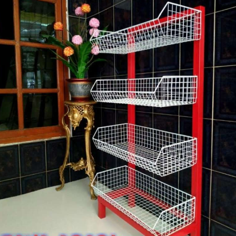 RAK SNACK TANPA RODA K-400 RAK SNACK TANPA RODA MULTIFUNGSI KOKOH ANTI KARAT MURAH