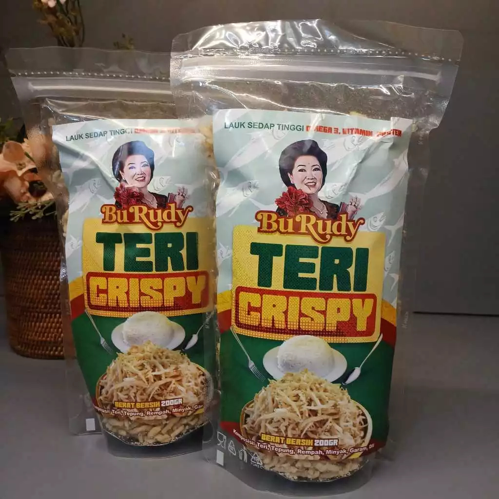 

Bu Rudy Teri Crispy 200gr Enak Gurih Renyah Awet Tahan Lama Camilan Kriuk Premium