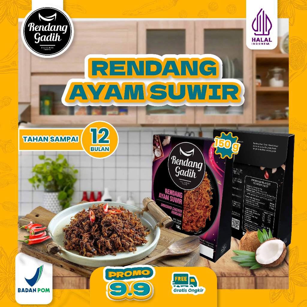 

Rendang Gadih - Rendang Daging Ayam Suwir 150 g