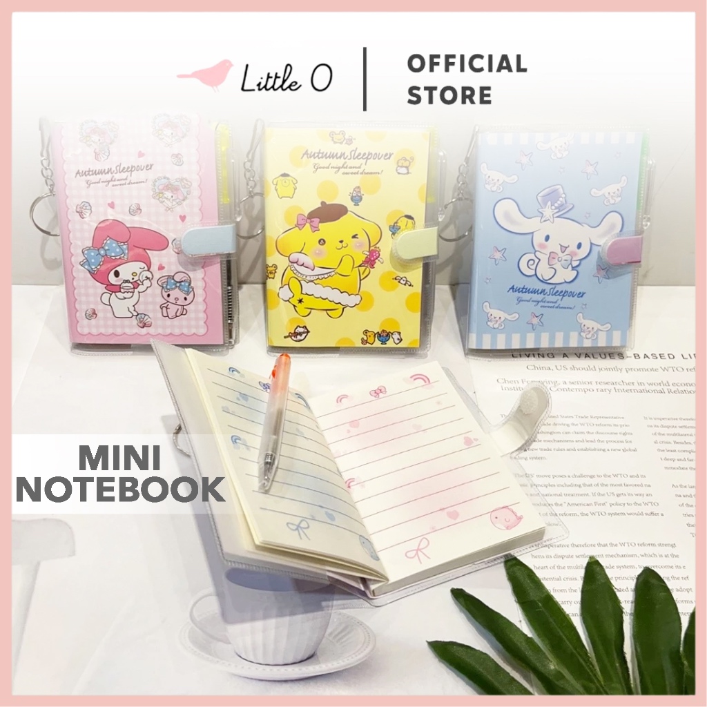 

LITTLE O Buku Notes Mini Karakter Sanrio Full Color Stationery Sanrio Pen