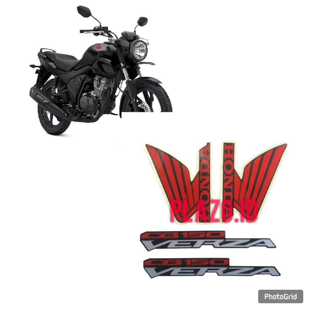 striping motor / stiker honda cb150 verza 2025 cw hitam doff
