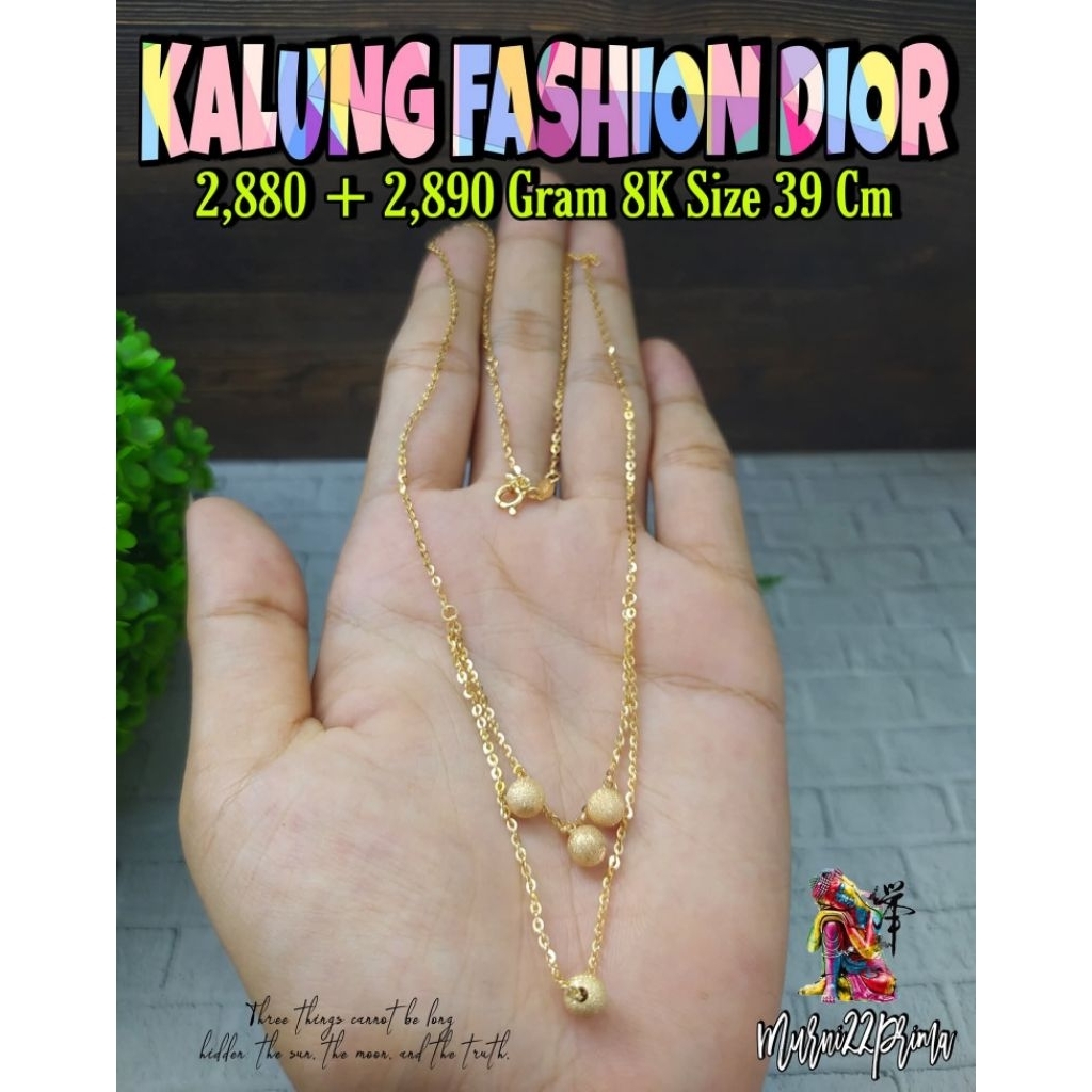 KALUNG FASHION DIOR EMAS ASLI