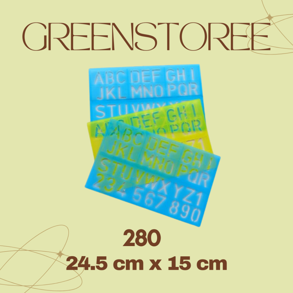

(BESAR) PENGGARIS SABLON / PENGGARIS CETAKAN HURUF & ANGKA BT-280 SIZE BESAR
