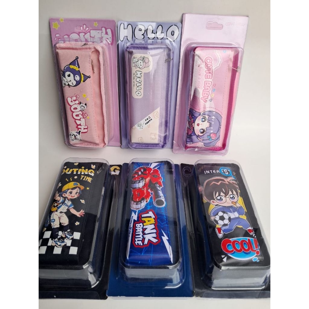 

Tempat kotak pensil karakter anak anak cewe dan cowo