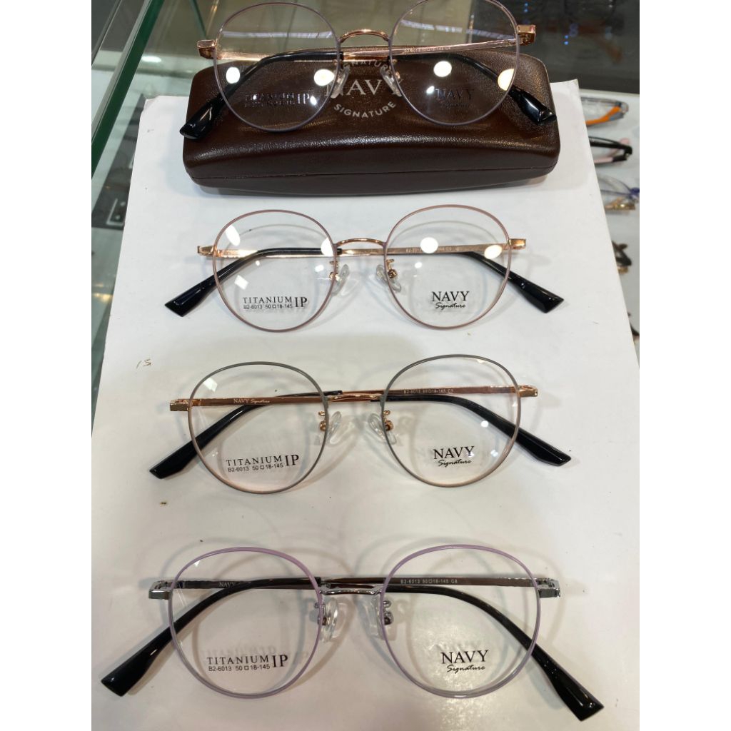 kacamata. wanita.Titanium.original.Navy.B2.603IP