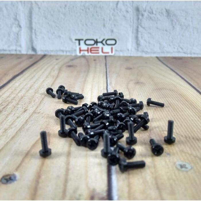 M2*6mm Black Nylon Pan Head Screws M2x6mm Screw