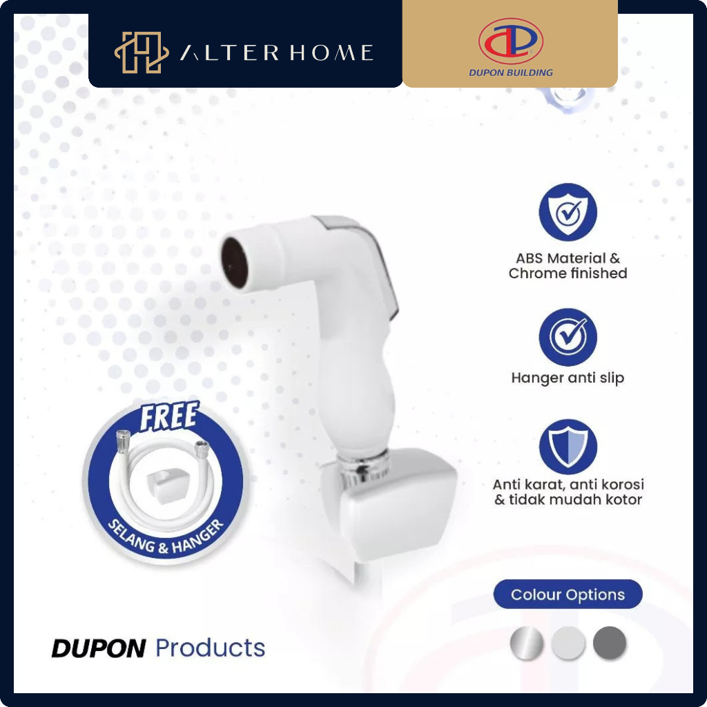 DUPON TOILET SHOWER | JET SHOWER BIDET CEBOK SEMPROTAN KLOSET WC TIPE 501G-NCP1 WHITE