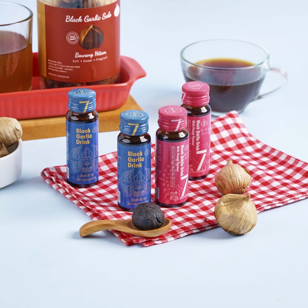 

Paket 7 Hari – HSD Black Garlic Drink Original & Peach | BPOM & HALAL
