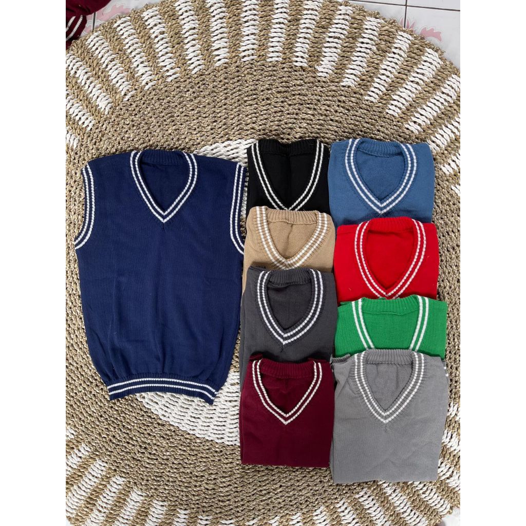 rompi rajut anak sekolah vest rajut sekolah TK Sd Smp Sma dewasa korean style vest rajut premium