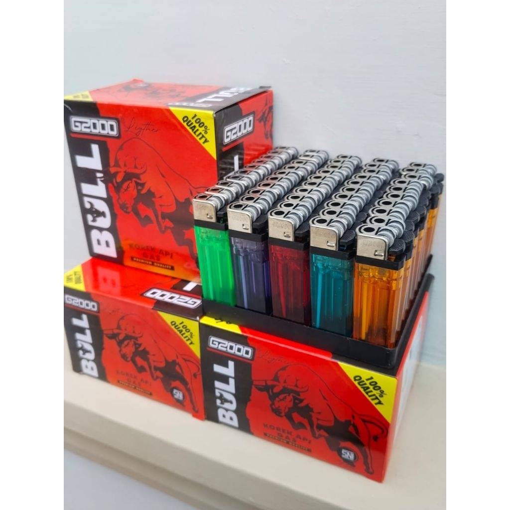 G2000 BULL Korek Gas Roda kotak (Harga 1 pak isi 50piece)