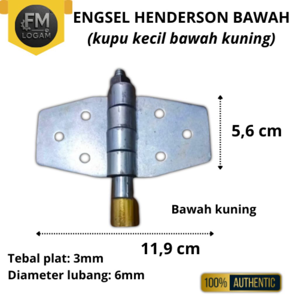 Engsel Bawah Henderson Kupu Kecil Kuning