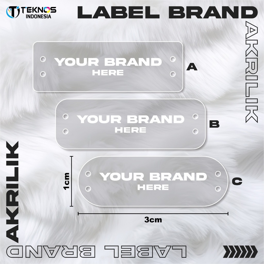 

LABEL HIJAB AKRILIK CUSTOM NAMA - LABEL BRAND BAJU AKRILIK BENING CETAK 1 SISI