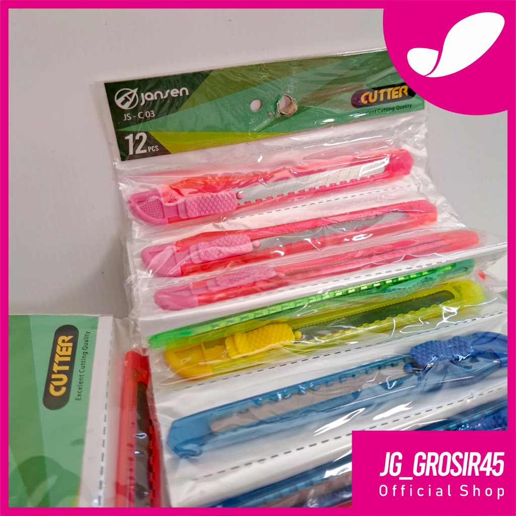 

PISAU CUTTER JANSEN KECIL RENTENG JS -C-03 [ ISI 12 PCS ]