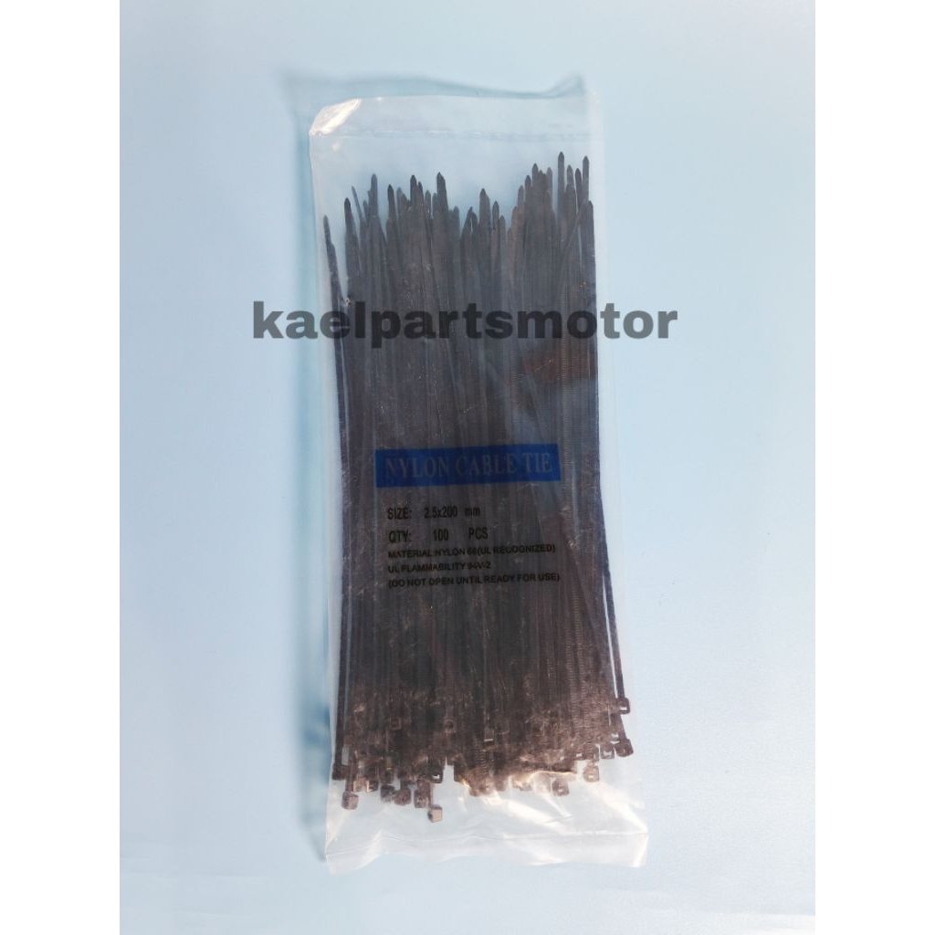 

KABEL TIES 2,5 × 200 MM ISI 100 PC CABLE TIES PERAPIH 2,5×200MM