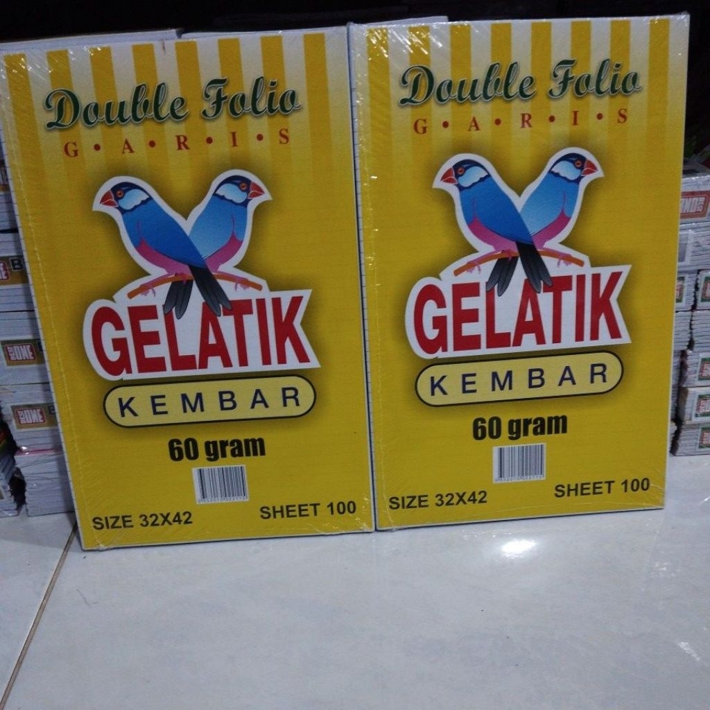 

Double folio bergaris 100 lembar