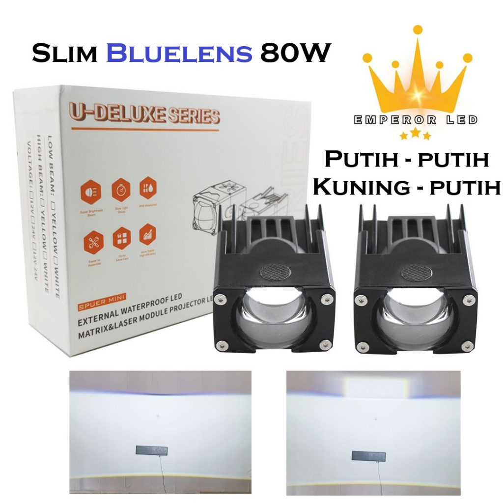 EMPEROR U DELUXE SERIES mini projie 1 mata slim premium 40W 80W mini laser grill projector lens rasa