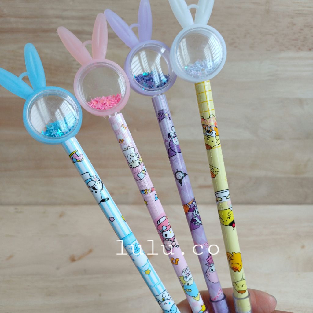 

Pulpen gel San*** kepala bunny glitter