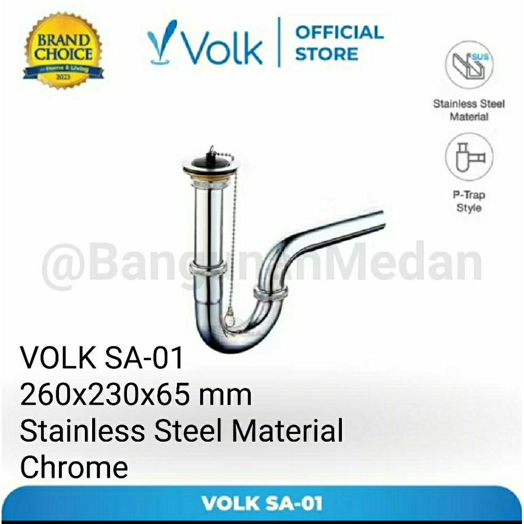 ✅BISA COD VOLK STAINLESS SIFON ANGSA WASTAFEL CABUT / PEMBUANGAN WASTAFEL