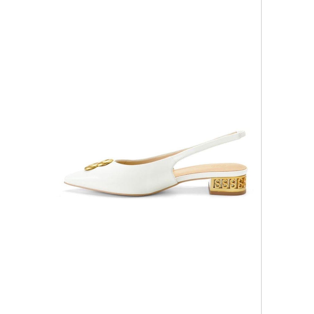 Milly Slingback Shoes Buttonscarves - White (Size 39)