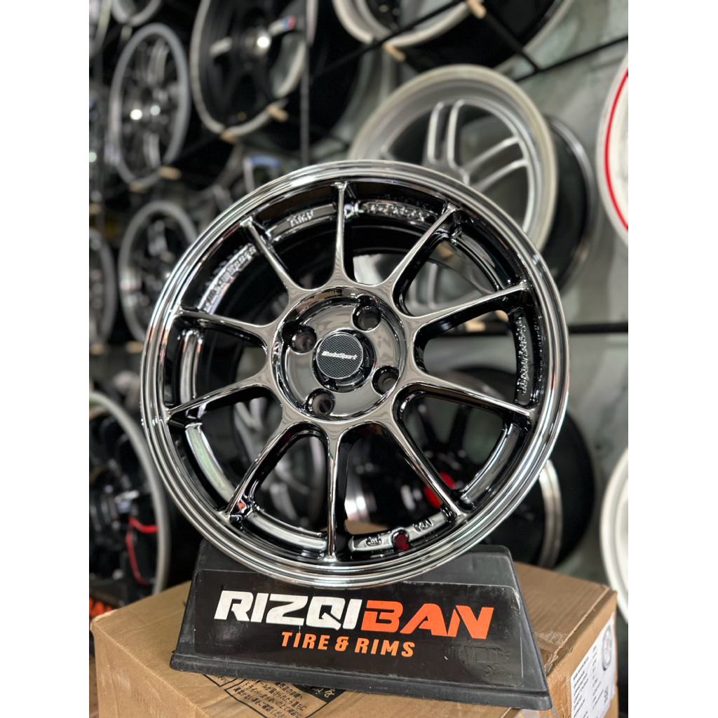 velg wedsport tc105 r15 black chrome lebar 6,5 et40 kondisi baru