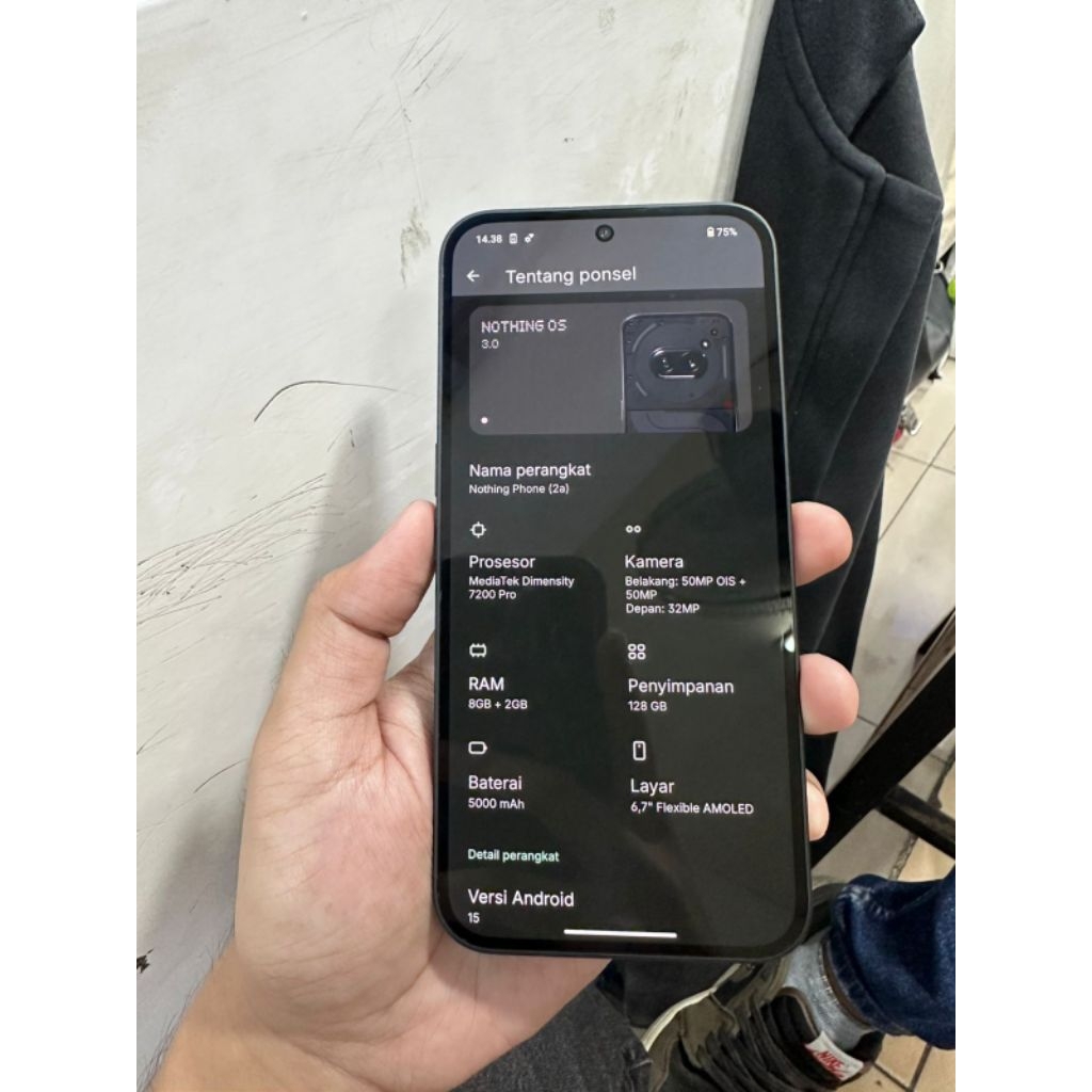 Nothing Phone 2a 8/128gb Fullset Mulus Beacukai. Fungsi semua oke. @