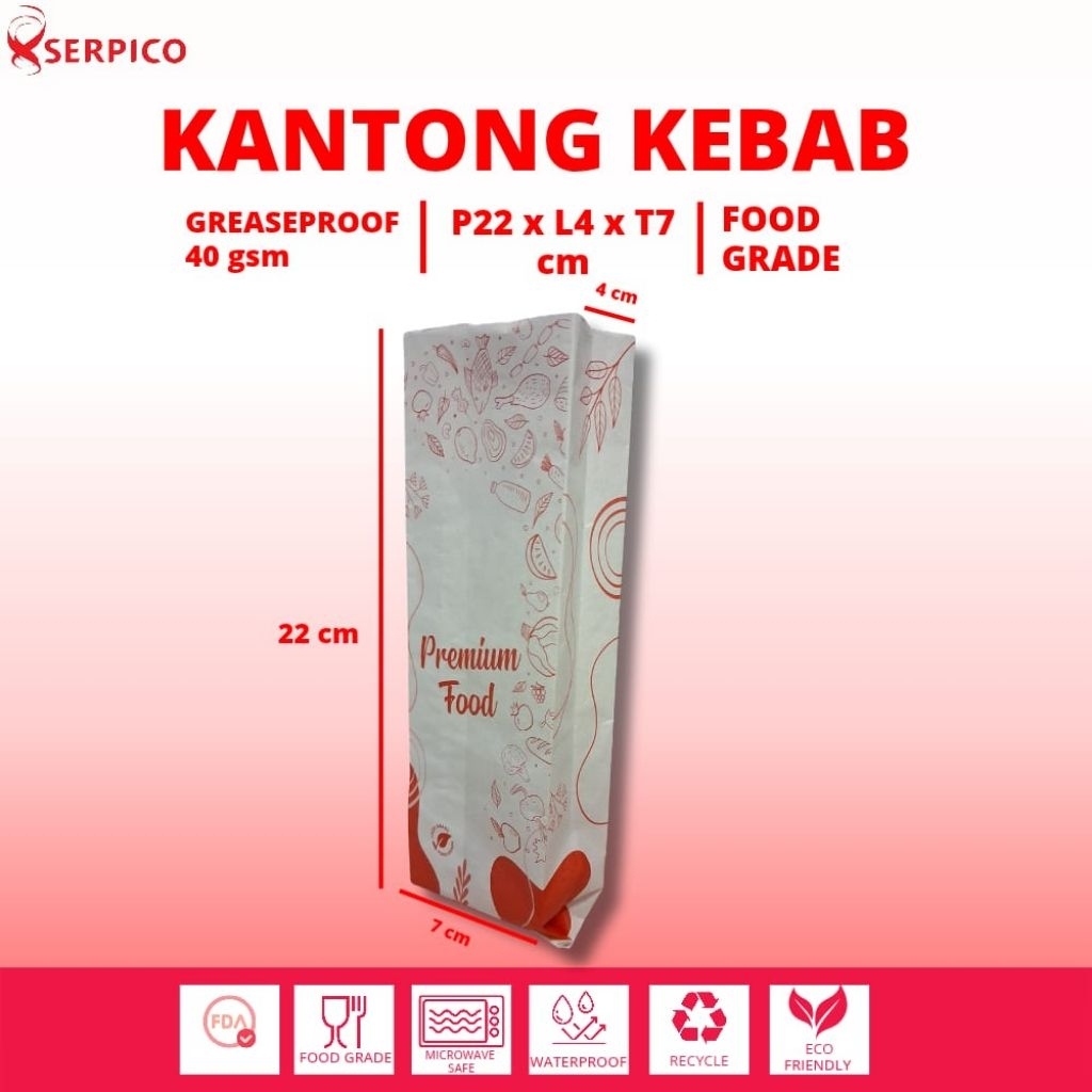 

(100 pcs) Kantong Kebab | Bungkus Kebab | Kertas Kebab | Pembungkus Kebab | Kemasan Kebab