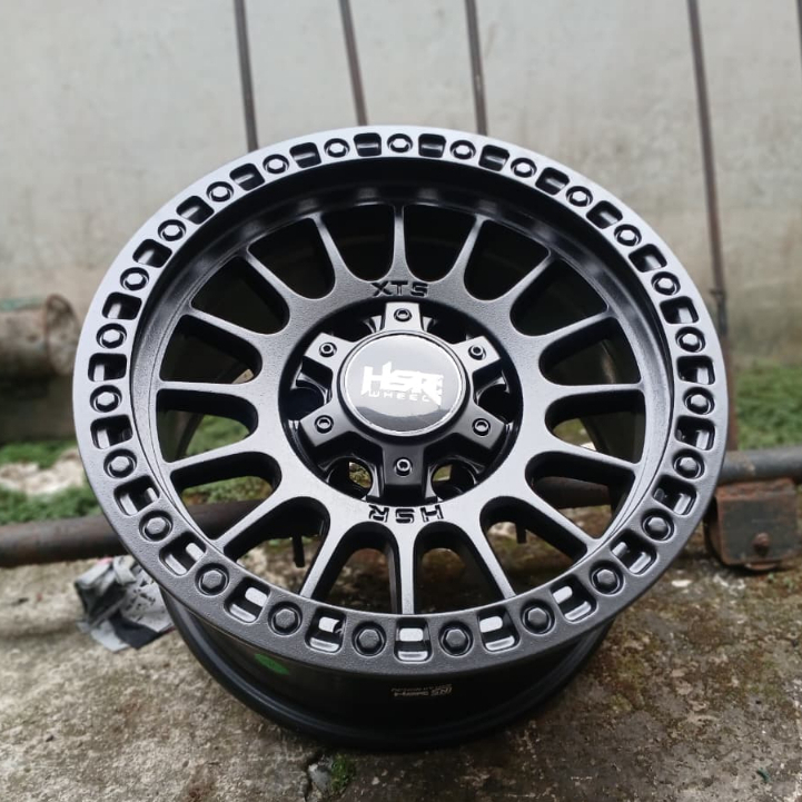 velg off road r15 lebar 8 et 0 pcd 6x139,7 warna hitam / promo velg hsr r15 off road / hsr xts05 r15