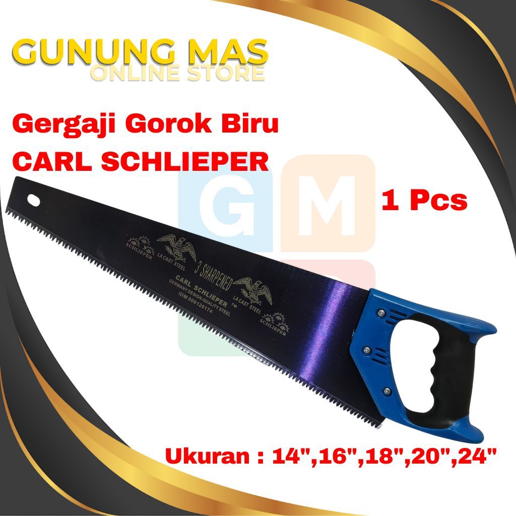 Gergaji Kayu 18" Carl Schlieper Gagang Kayu|| Gergaji Potong PVC 18" // Hand Saw // Gergaji Gorok