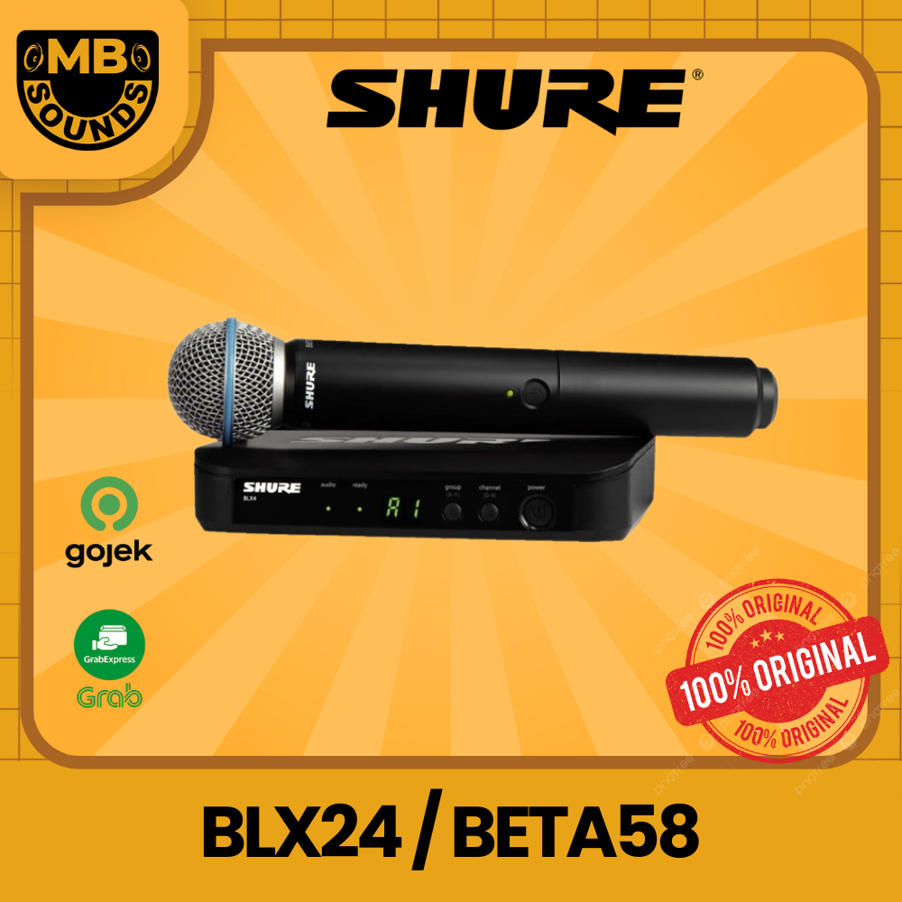 SHURE BLX24/BETA58 / BLX24BETA58 / BLX24/B58 Wireless System ORIGINAL
