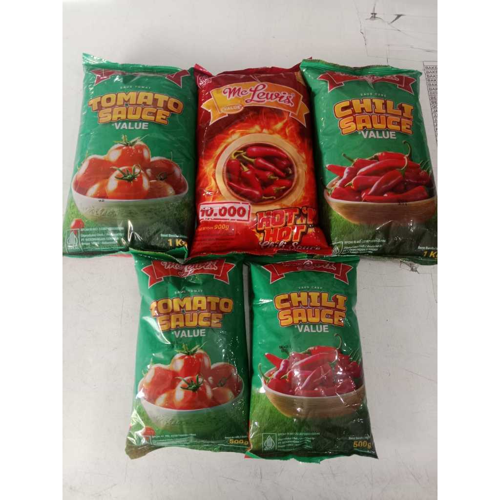 

Mc Lewis Saos Tomat Dan Sambal 500Gram Halal