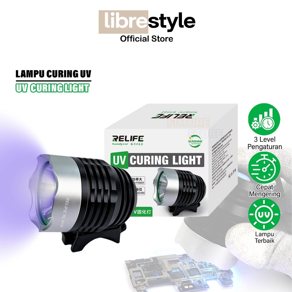 RELIFE RL-014 UV Lamp LED USB - Lampu Curing UV High Power Dual Core-Deteksi Uang Palsu