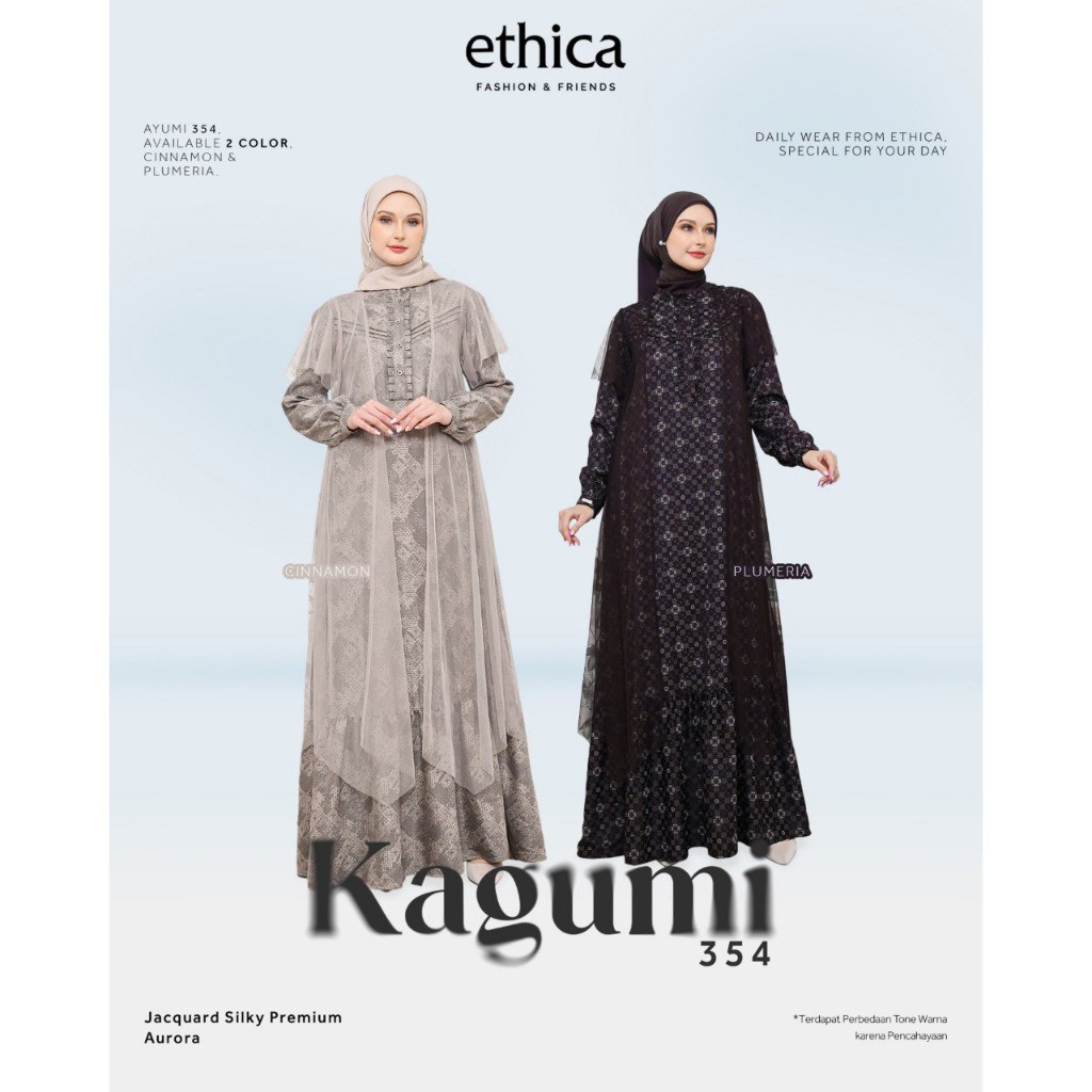 TERMURAH KAGUMI 354 GAMIS DEWASA PREMIUM ETHICA 2026 TERBARU KEKINIAN COCOK UNTUK KONDANGAN