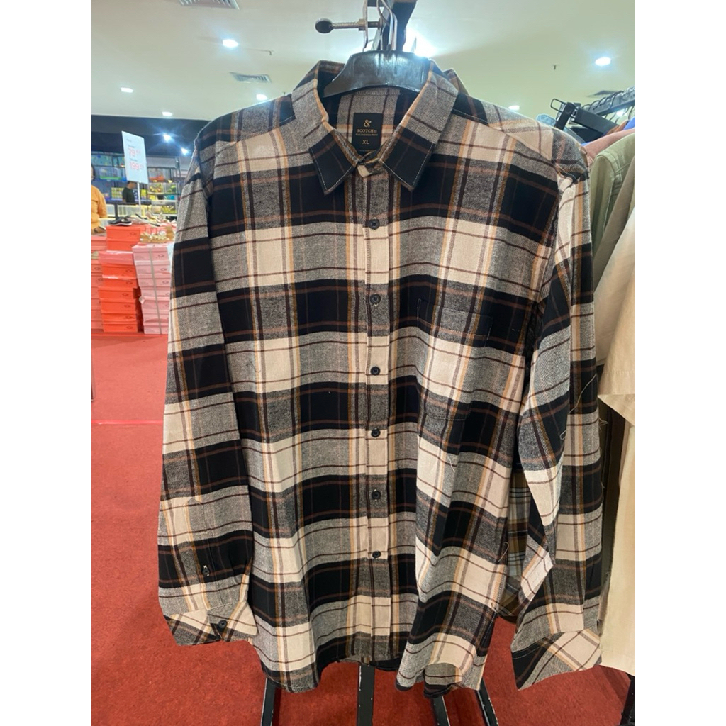 Kemeja Flanel Brand SCOTCH.CO Trendy & Stylish size S - 2XL