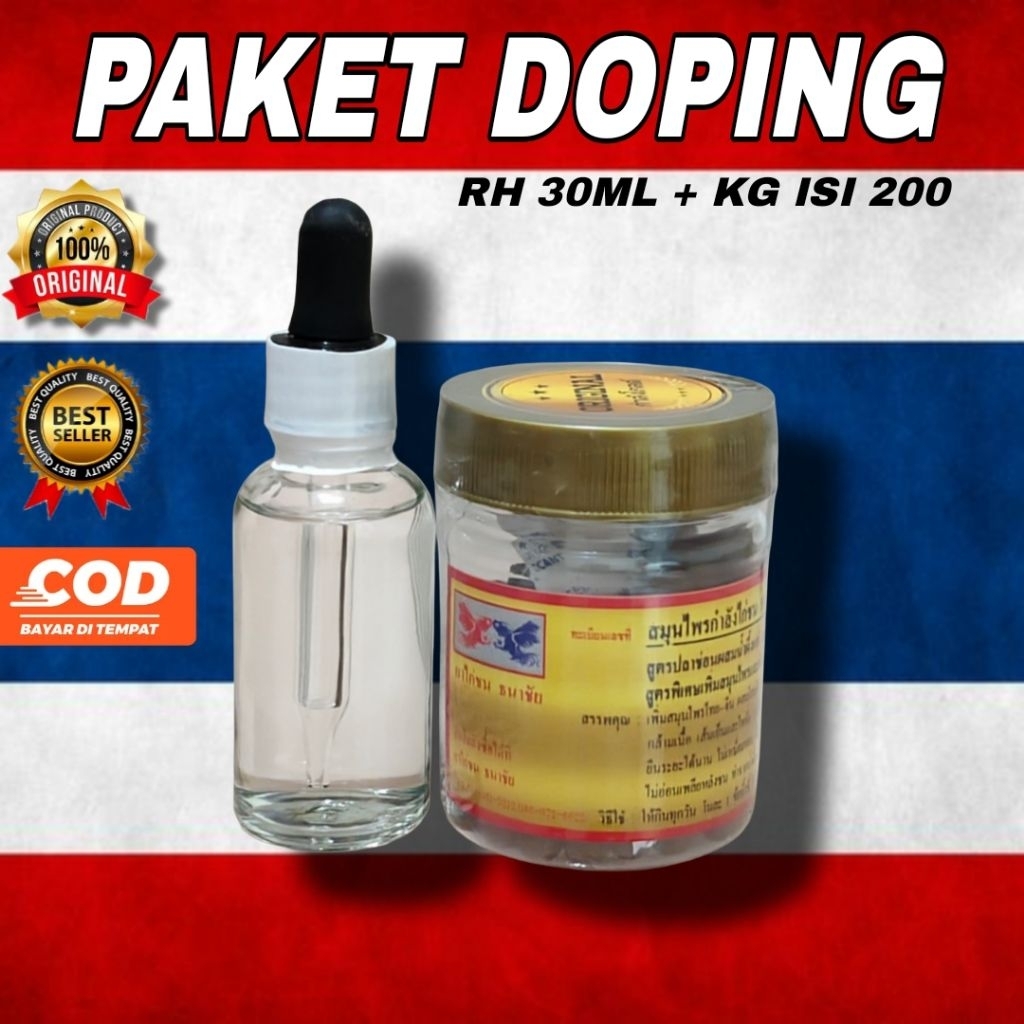 (PAKET DOPING) Racing Horse 30ml & Kamlang Gold Pills Isi 200 Original Thailand Terlaris Meningkatka