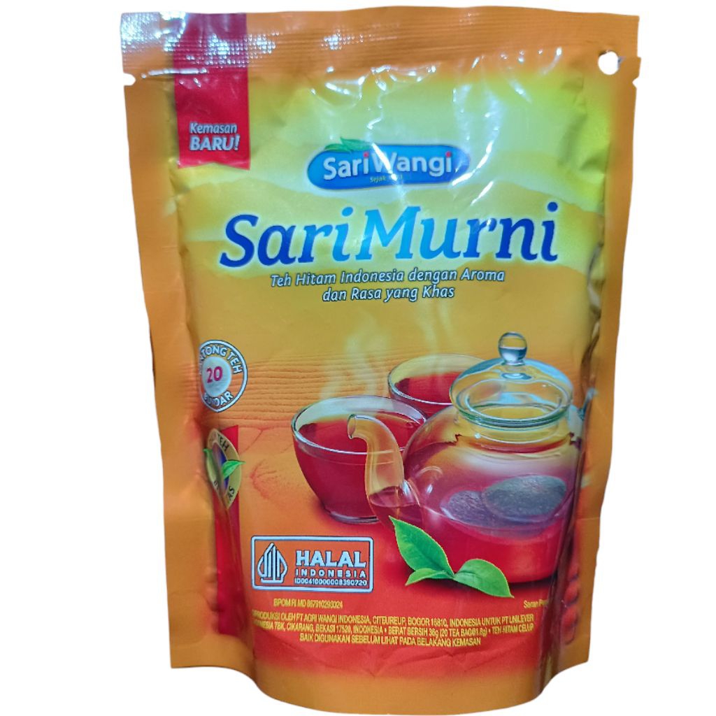

Teh Hitam Sariwangi Sarimurni Celup Kantong Bundar (Isi 20 Kantong) Teh Sari Murni Bulat