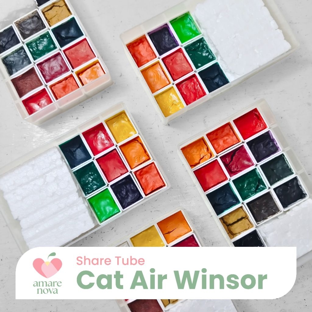 

[SHARE TUBE] Half Pan Cat Air Winsor Newton Cotman & Daler Rowney Watercolor