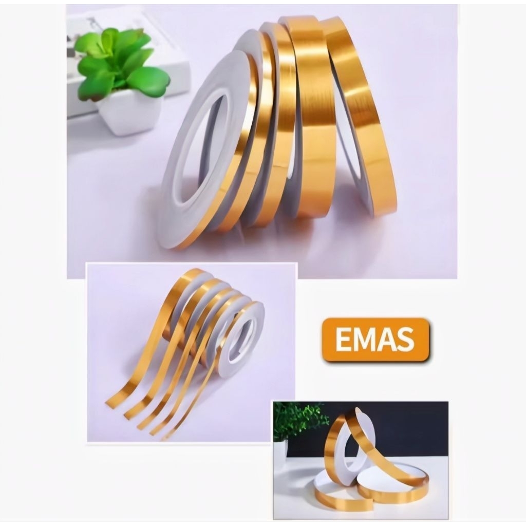 

(25meter) List Gold Sticker Lis Tape Multifungsi/ Lis Dekoratif