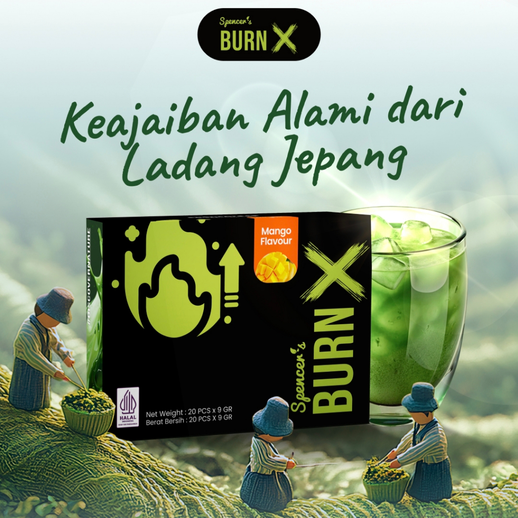 

Spencer's Burn X Rasa Mango - Lemonade || Spencer Minuman Diet Energi Mealblend Bakar Kalori Lemak || Matcha Teh Hijau Organik Oat