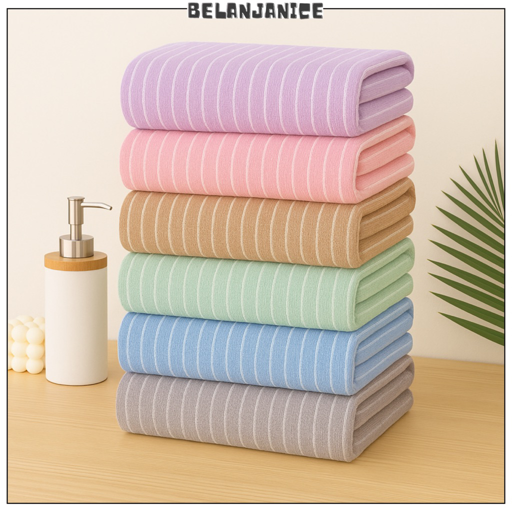 Handuk Mandi Dewasa Microfiber / Stripe Towel