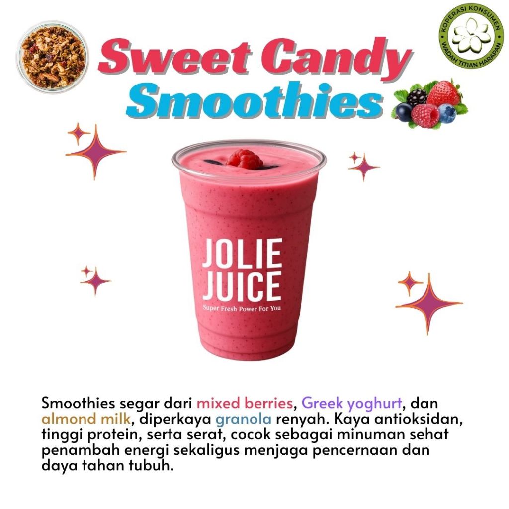 

Jolie Juice Sweet Candy Smoothies