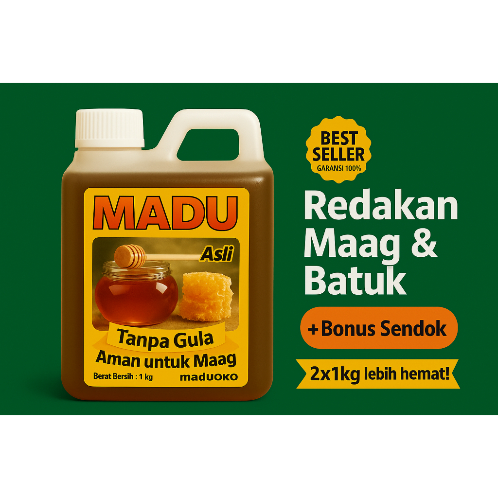 

Madu Akasia Asli Riau – Aman Maag & Batuk | 100% Murni | COD + Bonus Sendok