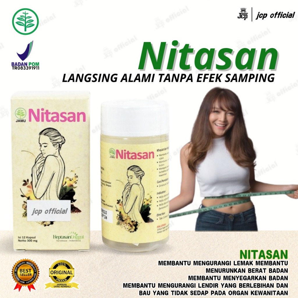 Nitasan Pelangsing 12 Kapsul - Obat Diet Herbal Ampuh Penurun Berat Badan dan Lemak Tubuh Alami Tanp