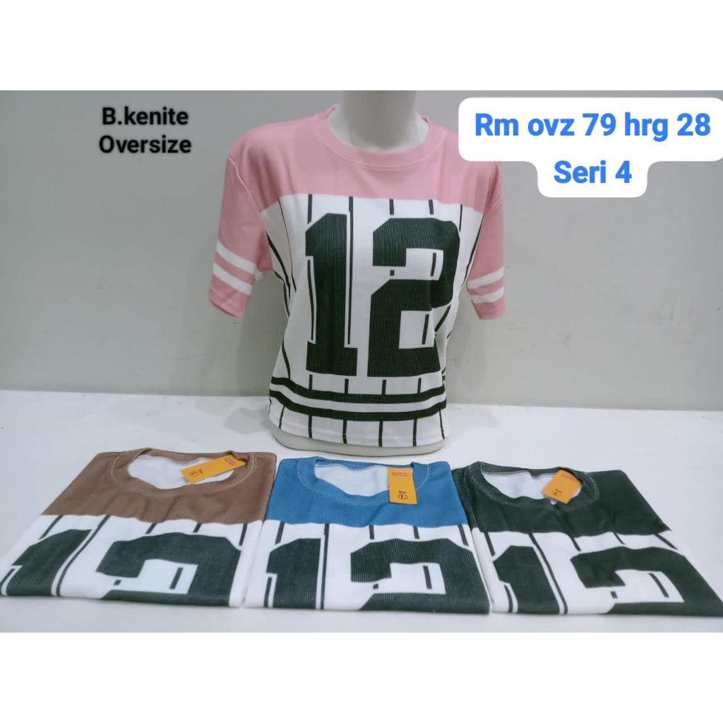 Kaos Tshirt Wanita Allsize fit to L Warna Random Motif Baseball Softball 12
