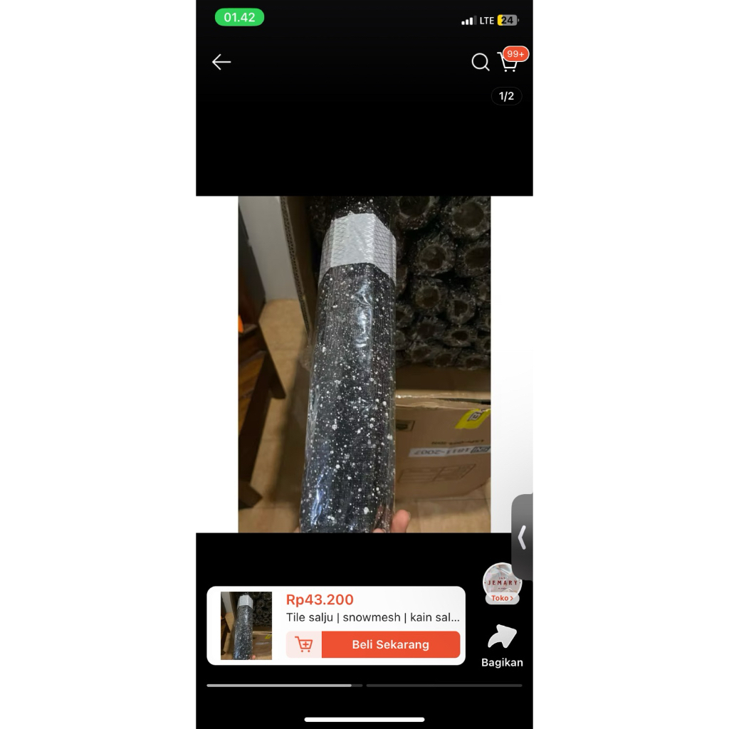 TILE SALJU | wrapping buket | kain salju