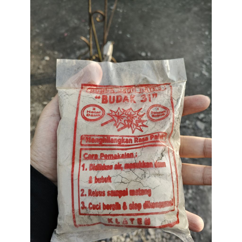 

Ampo Bubuk Penghilang Rasa Pahit Daun Kates / Lempung Kates